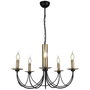 Opviq Candelabro de Cuerpo de Metal Antigüedad y Negro